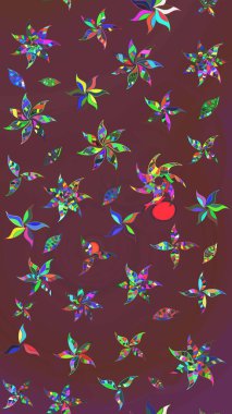 Tekstil veya kitap kapakları, imalat, duvar kağıtları, baskı, hediye paketi ve yapıştırma kitabı için çiçek eskizi geçmişi. Küçük çaplı çiçeklerdeki basit şirin desenler. Raster illüstrasyonu.