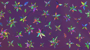 Mor ve mor renkli çiçekler. Yumuşak, bahar çiçekli arka plan. Raster çiçek desenli ve çiçekli..