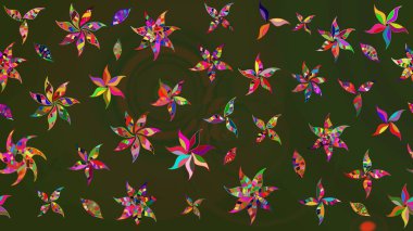 Raster Hip kumaş deseni. Eskiz Vintage Çiçek Deseni.