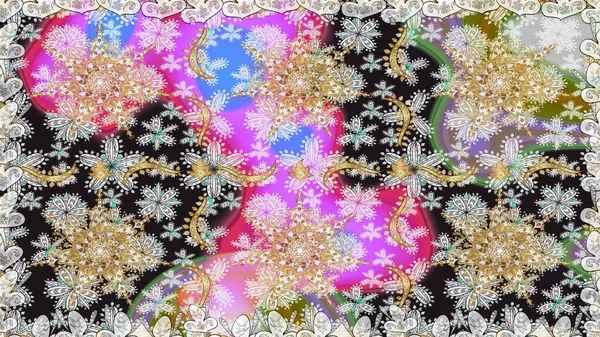 Barok tarzında kusursuz bir doğulu süsü. Gri ve nötr renkler üzerine geleneksel altın pürüzsüz desen.