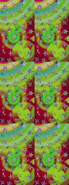 Elle çizilmiş sonbahar çiçeği deseni. Renkli yeşil ve kırmızı çizim kalıpları. Doodle tarzı. Tekstil ve kapak tasarımı için mükemmel. Yeşil ve kırmızı renkte çiçekler.