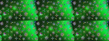 Modern, yeşil ve mavi raster arka plan duvar kağıdı çizimi, klasik çizgili desenli desenli çiçekler, çiçekli süsler. Çiçekli el çizimi çizimi deseni.