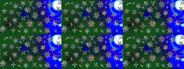 Anti-stres için soyut örnek sayfası. Raster illüstrasyonu. Yeşil ve mavi renklerde.