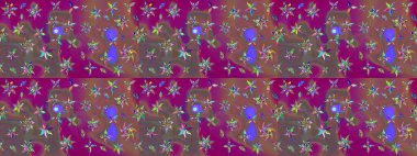 Eskiz Vintage Çiçek Deseni. Raster Kalça dokusu deseni.