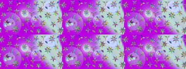 Renkli Bahar Teması eskiz kalıbı. Düz Çiçek Elementleri Tasarımı. Raster..