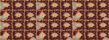 Doğulu stil, altın elementlerle kahverengi renklerde altın desenli arabesk yapar. Raster altın desen. Kıvrımlı çizimler.