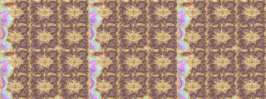 Altın şablonu çiz. Kahverengi renkli ve altın elementli eskiz deseni. Raster doğulu süsü.