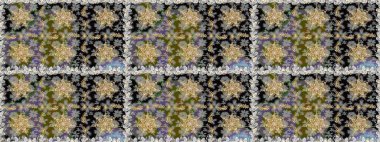 Barok tarzında kusursuz bir doğulu süsü. Gri renkli ve altın elementli geleneksel klasik altın sarısı desen.