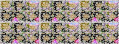 Kusursuz damaske klasik altın desen. Raster illüstrasyonu. Tekrarlayan elementlerle soyut arkaplan oluşturun. Gri renklerde altın ve altın elementler.