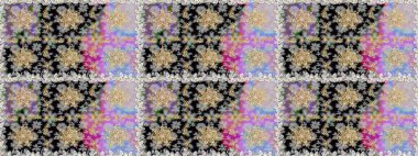 Doğulu stil, altın elementli gri renkli altın desenli arabesk yapar. Raster altın desen. Kusursuz kıvırcık saçlar..