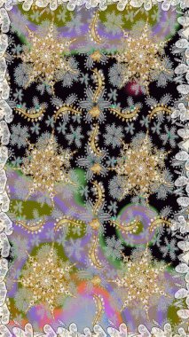 Küçük bir alan derinliği. Altın kaplamalı gri fon. Klasik mobilya tarzı. Oyma. Kusursuz ahşap oyma. Patina. Lüks mobilyalar. Gri renkli ve altın elementli desen.