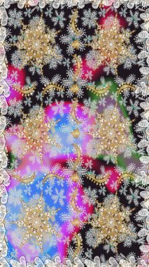 Barok tarzında altın çiçekli süs. Gri renklerdeki altın element. Altın çiçekli, pürüzsüz desen. Damask arkaplanı.