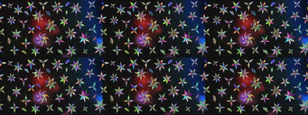 Çizgi çizimi kalıbı. Şirin çiçekler. Raster Moda kumaş deseni.