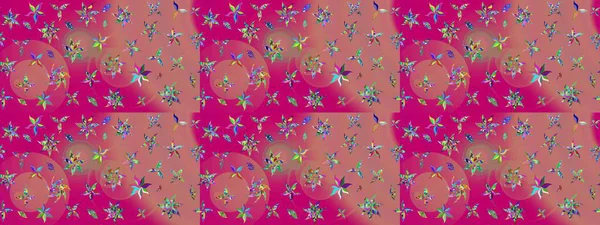 Küçük çaplı çiçeklerdeki basit şirin desenler. Tekstil veya kitap kapakları, imalat, duvar kağıtları, baskı, hediye paketi ve yapıştırma kitabı için çiçek eskizi geçmişi. Raster illüstrasyonu.