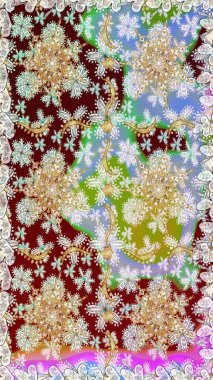 Kusursuz klasik raster altın desenli. Tarafsız renklerde, altın elementlerle kusursuz desen. Geleneksel oryantasyon süsü. Klasik klasik klasik arka plan. Raster illüstrasyonu.