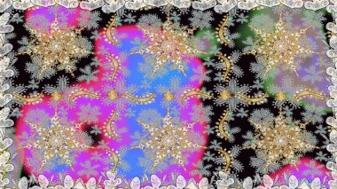 Kusursuz altın desenli bukleler. Gri renklerde kusursuz desen. Doğu tarzı arabesk tarzında altın elementler. Raster altın pürüzsüz desen.