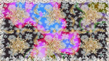 Lüks, kraliyet ve Viktorya dönemi konsepti. Raster klasik barok çiçeksiz altın desenli. Altın elementli gri renkli altın desenli. Süsleme.