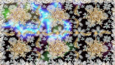 Geleneksel oryantasyon süsü. Klasik raster sarısı, kusursuz desen. Gri renklerde, altın elementlerle kusursuz desen. Klasik vintage arkaplan.