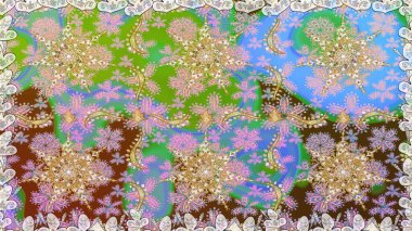 Klasik raster sarısı, kusursuz desen. Çiçek süsü kumaş deseni, cam, çiçek desenli altın elementli, nötr renklerde metal..