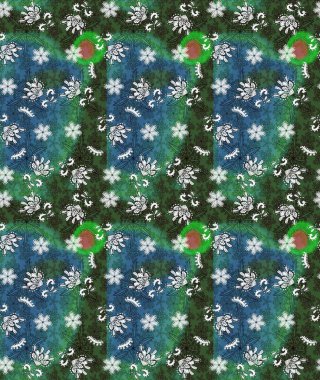 Raster. Düz Çiçek Elementleri Tasarımı. Renkli Bahar Teması çizim şablonu.