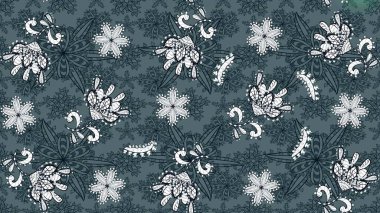 Raster deseni. Botanik çizim kalıbı. Organik elementler. Suluboya etkisi.