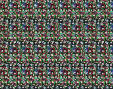 Çiçeksel elementlerle süslenmiş zarif raster dokusu. Küçük çiçekte hoş bir çiçek deseni var. Parlak çiçekli gri ve yeşil renkler üzerine soyut çizim deseni.