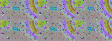 Renkli Bahar Teması eskiz kalıbı. Düz Çiçek Elementleri Tasarımı. Raster güzel kumaş deseni çiziyor. Çiçek deseni.