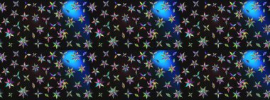 Chichi 'nin kumaş kalıbını çiz. Çiçek deseni. Renkli Bahar Teması eskiz kalıbı. Düz Çiçek Elementleri Tasarımı. Raster illüstrasyonu.