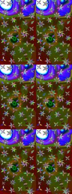 Zentangle soyut çiçekleri. Karalama çiçeği. Raster illüstrasyonu. Güzel kumaş deseni. Renkli Bahar Teması eskiz kalıbı. Düz Çiçek Elementleri Tasarımı.