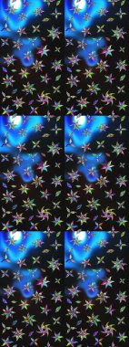 Çiçekler gri ve maviye. Eskiz arkaplan modeli. Suluboya, elle çizilmiş. Raster stoku.