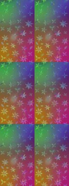 Çizim çiçek deseni duvar kâğıdı olarak kullanılabilir. Kahverengi ve mor renkli çiçekler. Raster illüstrasyonu.