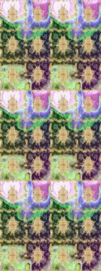 Raster eskiz deseni altın antika ortaçağ dekoratifi yapraklar ve altın desenli süslemeler ile tarafsız renklerde. Kraliyet lüksü, altın barok kumaş rengi..