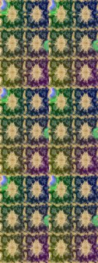 Klasik klasik klasik arka plan. Klasik Raster yeşili ve altın desenli çizim. Geleneksel oryantasyon süsü.