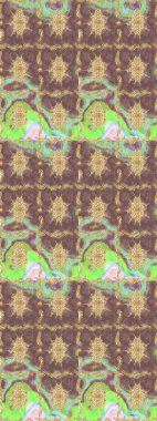 Kahverengi renklerde altın element. Barok tarzında altın çiçek süsü. Antika altın tekrarlanabilir duvar kağıdı. Damask çizim şablonu yineleniyor.