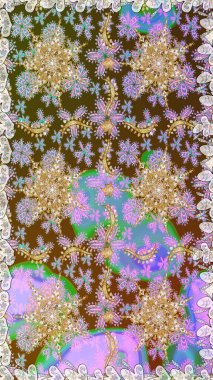 Geleneksel klasik raster altın pürüzsüz desen. Barok tarzında kusursuz bir doğulu süsü. Tarafsız ve kahverengi renklerde altın elementler.