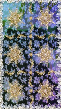 Raster illüstrasyonu. Damask altın soyut çiçek gri ve nötr renklerde pürüzsüz desen. Süsleme.