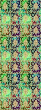 Çiçek deseni. Yeşil renkte altın elementler. Skeç raster arka planı. Duvar kâğıdı barok, İspanyol kumaşı. Şekil grafik deseni.