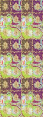 Tarafsız renkler ve altın elementler. Raster altın çiçek süsü brokar kumaş ve cam desenli. Altın şablonu çiz. Çiçek desenli altın metal..