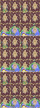 2019 Noel 'i, kar tanesi, yeni yıl. Kahverengi renkli ve altın elementli klasik eskiz deseni.