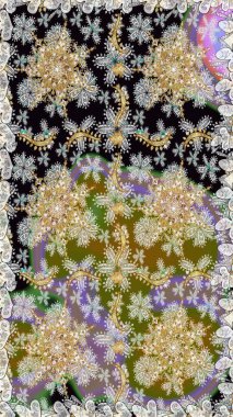 Kış kar dokusu duvar kağıdı. Noel altın kar tanesi kusursuz desen. Sembol bayramı, yeni yıl kutlamaları, altın desenler. Gri ve nötr renklerde altın kar taneleri.