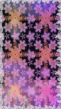 2019 Noel 'i, kar tanesi, yeni yıl. Tarafsız ve pembe renklerde, altın elementlerle klasik, pürüzsüz desen..