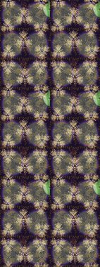 Raster illüstrasyonu. Gri ve kahverengi renkli çiçekler. Asya tekstil tarzında. Raster illüstrasyonu. Çiçek desenini çiz.