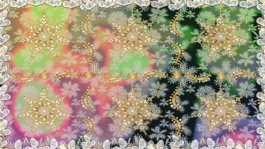 Raster oryantal süs. Barok tarzında kusursuz bir doğulu süsü. Tarafsız ve gri renklerdeki altın desenli altın elementler. Geleneksel klasik altın desen.