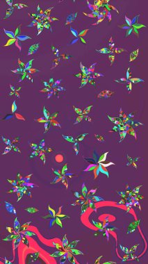 Küçük çiçekte güzel bir çiçek deseni var. Raster deseni. Çiçekli çiçek deseni, suluboya..