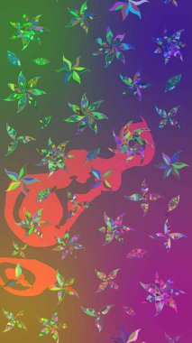 Taslak desenli, modaya uygun kumaş deseni. Şirin çiçek elementleri. Renkli Bahar Teması eskiz kalıbı. Düz Çiçek Elementleri Tasarımı. Raster illüstrasyonu.