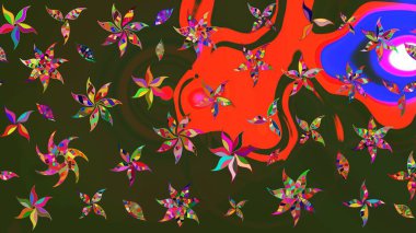 Güzel suluboya yaz çiçekleri deseni..