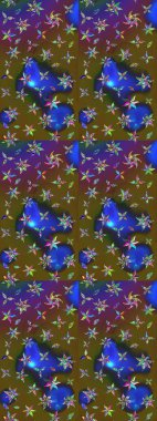 Raster deseni. Botanik çizim kalıbı. Organik elementler. Suluboya etkisi.