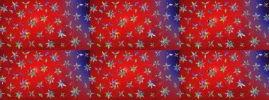 Yumuşak, bahar çiçekli arka plan. Kırmızı ve mor renkte çiçekler. Raster çiçek desenli ve çiçekli..