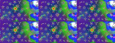 Sevimli çiçek raster deseni. Düz Çiçek Elementleri Tasarımı. Renkli Yaz Temalı eskiz kalıbı. Modaya uygun kumaş deseni.