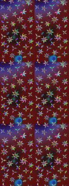 Kırmızı ve kahverengi renkte çiçekler. Raster illüstrasyonu. Şirin çiçek elementleri. Çizim.